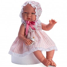 Asi Кукла-бебе Мария с лятна рокличка и шапка на цветя