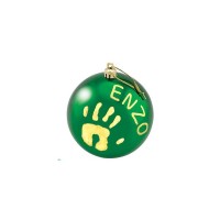 Baby Art Christmas Ball, green