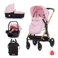 Chipolino Baby Stroller Elit 3 in 1, rose water
