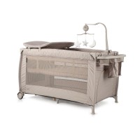 Chipolino Foldable travel cot Bella, macadamia