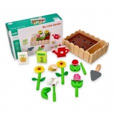 Lelin Toys Дървени цветя за засаждане, Моята малка градина