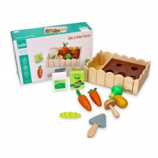 Lelin Toys Дървени зеленчуци за засаждане, Моята зеленчукова градина