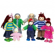 Lelin Toys Комплект дървени кукли Голямото семейство