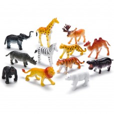 Woody Wild animal in tube 12 pcs