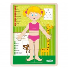 Woody Wooden Puzzle Human Body, Girl