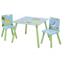 Ginger Home Children's wooden set Table with 2 Chairs Savanna