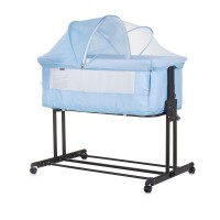 Chipolino Co-sleeping Baby Crib with drop side Zen Sky blue