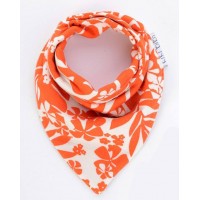 Bandana Bib Orange flowers